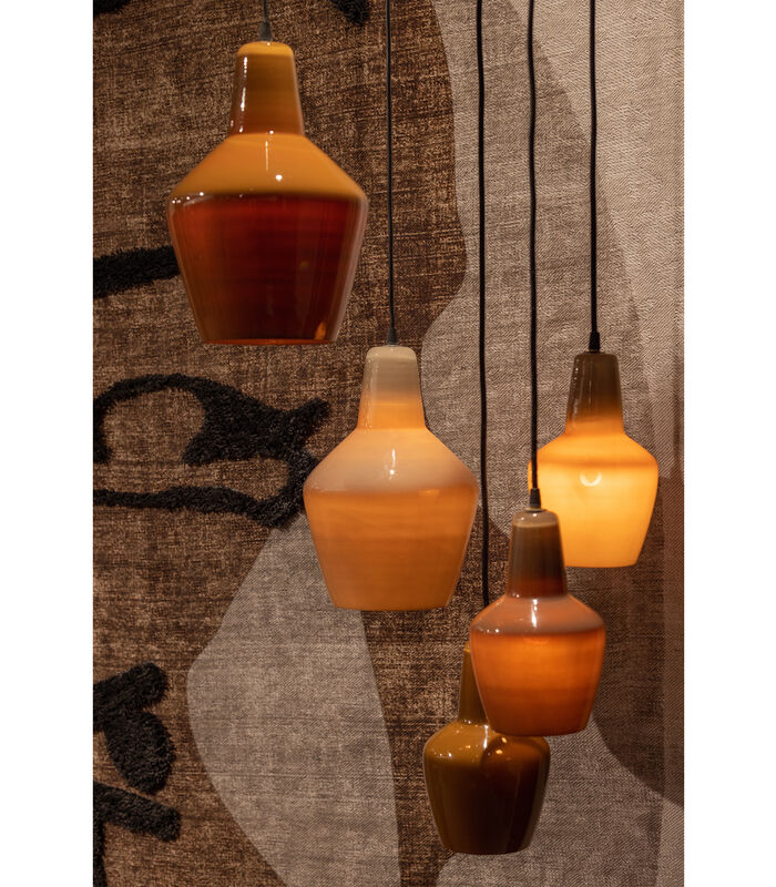 Lampe à suspension - Verre - Coffee - 33x22x22 cm - Pottery image number 1