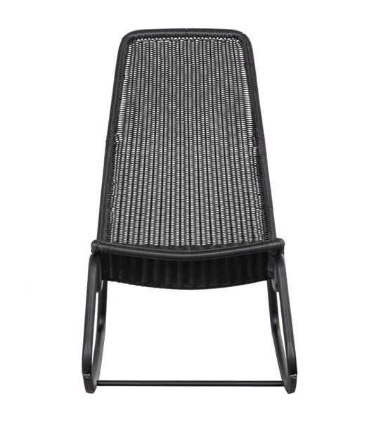 Chaise à bascule d'exterieur - Polyester/métal - Noir - 97x51x95 - Tom