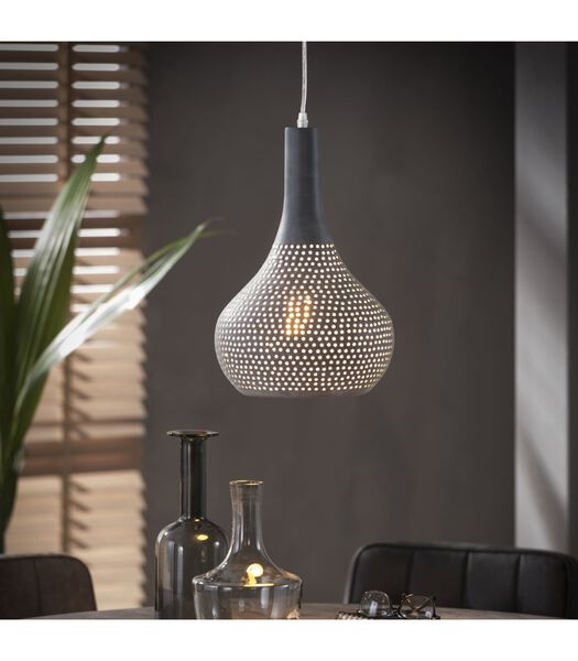Flask Cone - Lampe suspendue - gris - abat-jour conique en métal