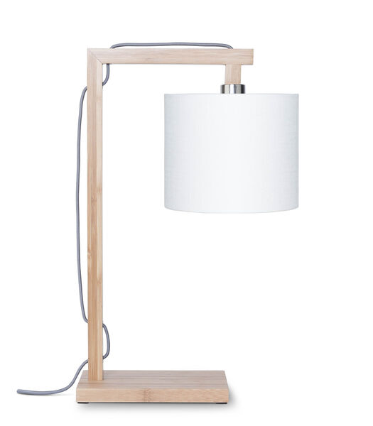 Lampe de table Himalaya - Bambou/Blanc - 29x18x47cm